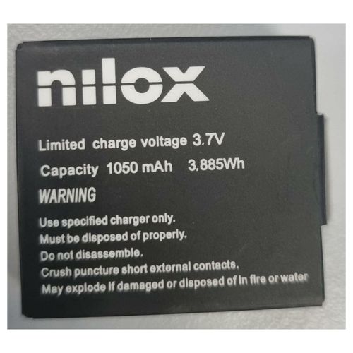 NXBATHLD01 Batteria di Ricambio per Action Cam 4K Holiday V1 Flip LiPo 1050 mAh 3,7 V colore Nero