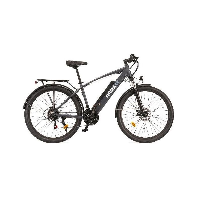 Nilox e-Bike X7 Plus Trekking Bike con Pedalata Assistita 80 km di Autonomia Fino a 25 km/h