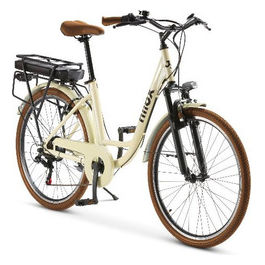 J5 Pro Bici Elettrica 26 pollici, Beige e Marrone