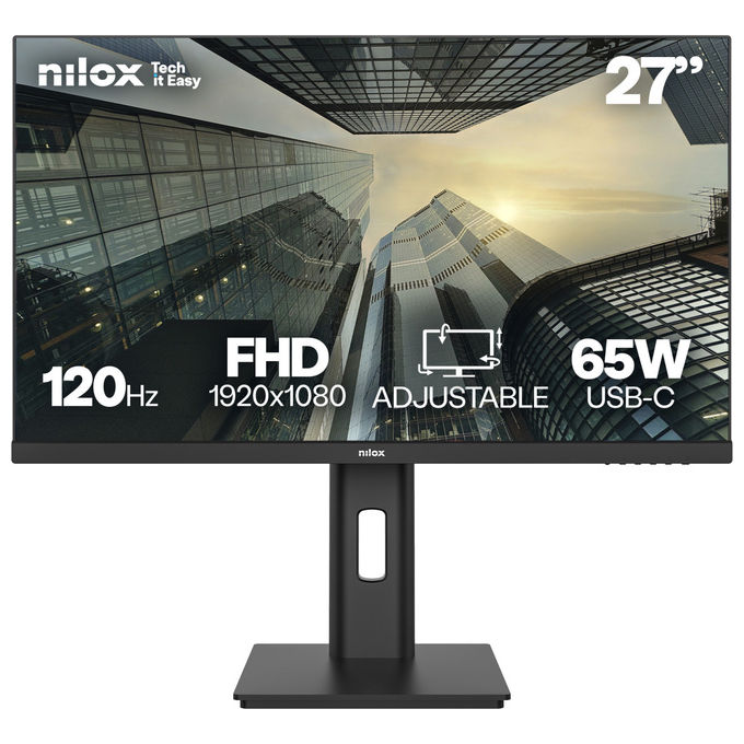 Nilox NXM27REG12065 Monitor PC 27" Full HD IPS 120 Hz (Nero)
