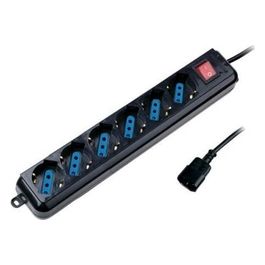 Multipresa 6 Porte Pc Cable Black