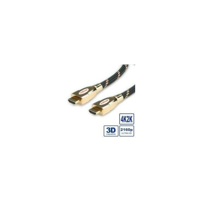 Nilox NX090201124 Cavo Hdmi Gold Ultra Hd con Ethernet M M 2mt
