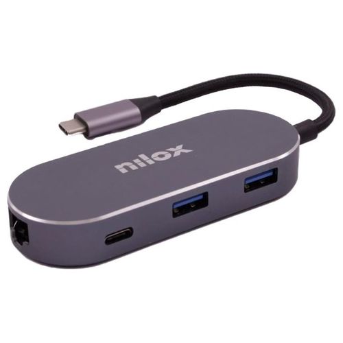 Nilox NXDSUSBC02 Mini Docking Stat Hdmi 3 Usb Pd Eth Usb Tipo-C