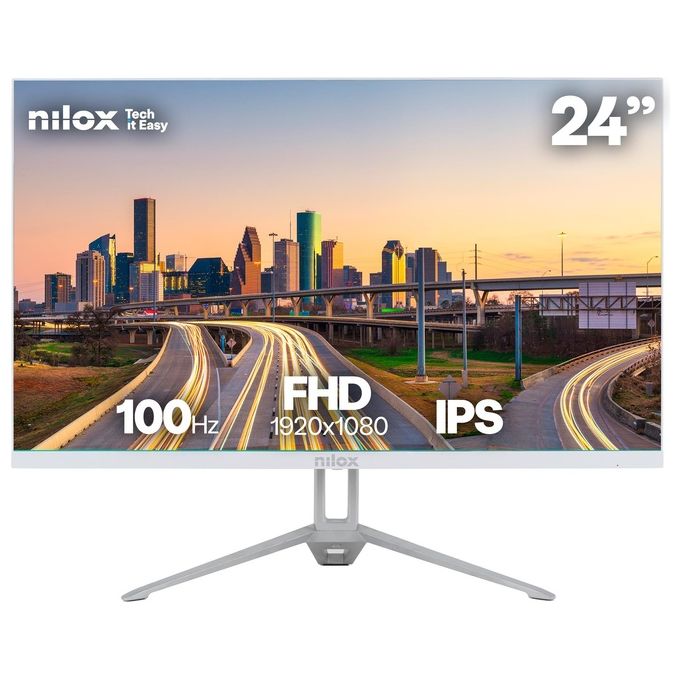 Nilox NXM24FHD100W Monitor PC 23,8" Full HD IPS 100 Hz (Bianco)