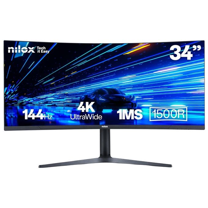 Nilox NXM344KD11 Monitor PC 34" 4K Ultra HD 144 Hz (Nero)