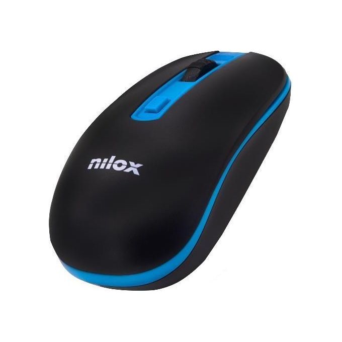 Nilox NXMOWI2003 Mouse Wireless Black Blue 1600Dpi