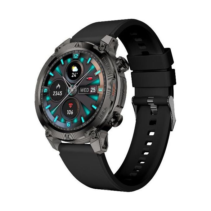 immagine di Nilox NXSWTRAILROUND Smartwatch 1.39'' 100+ Sport Cardiofrequenzimetro Ossigeno Notifiche 5 giorni autonomia colore Nero
