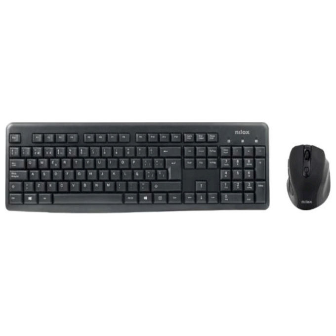 Nilox Tech Tastiera e Mouse Wireless Nero