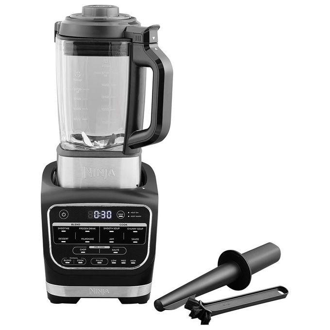 Ninja HB150EU Frullatore e Cuoci Zuppe con Caraffa in Vetro Elemento Riscaldante Integrato 1000 Watts 1.7 Litri Nero