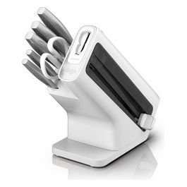 K62006EUWH Foodi StaySharp Ceppo per Coltelli con Fessure Stainless Steel Bianco