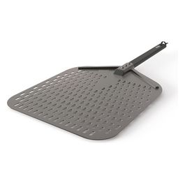 XSKPZPLEU Woodfire Pala per Pizza per Forno da Esterno OO101EU Pala per Pizza Forata e Leggera Maneggevole Resistente alla Ruggine Pizze Fino a 30cm di Diametro Nero