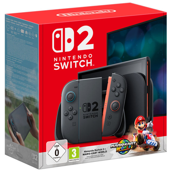 Nintendo Switch 2 + Mario Kart World Console Portatile 256GB Nero
