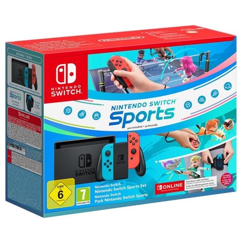 Nintendo Switch Console Blue red With Switch Sports And Leg Strap
