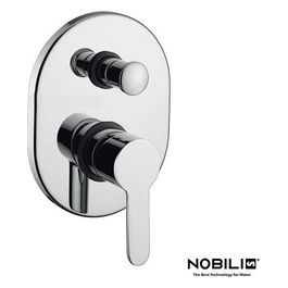 Nobili rubinetterie AB87100CR ABC Miscelatore Monocomando per Doccia ad Incasso con Deviazione Cromo Cromo 2 uscite