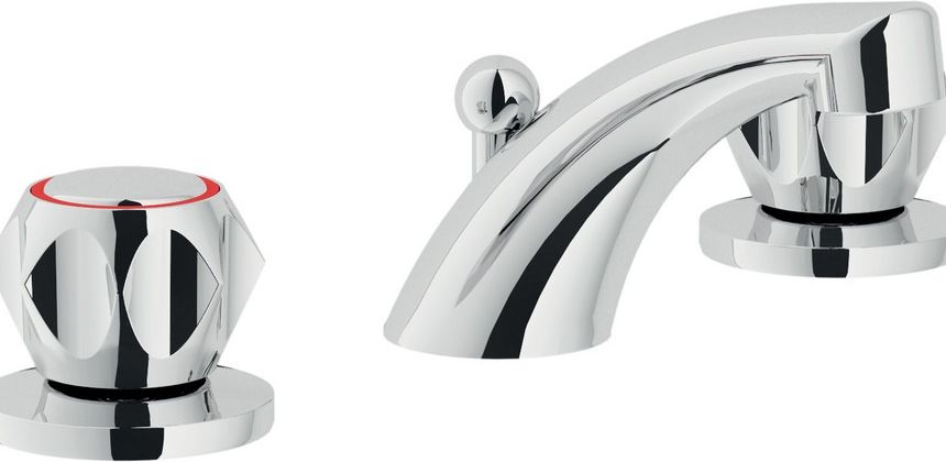 Nobili Rubinetteria Nuova Flora 6011/1 Batteria Lavabo 3 Fori Con Scarico Cromo
