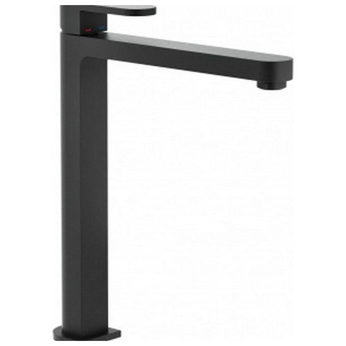 Nobili Rubinetteria Up 94128/2 Miscelat. Lavabo Alto H.300 Scarico Push Nero Opaco