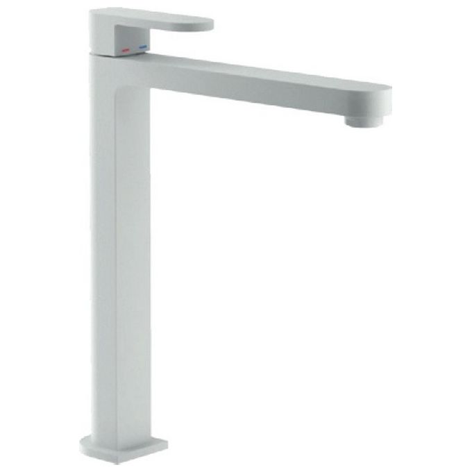 Nobili Rubinetteria Up 94128/2 Miscelat. Lavabo Alto H.300 Scarico Push Bianco Opaco