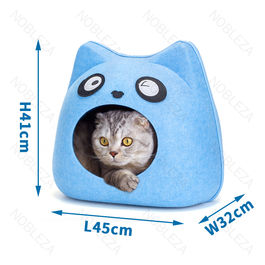 Cuccia per gatti a forma di panda Blu
