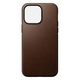 Modern Custodia in Pelle per iPhone 14 Pro Max Rustic Brown