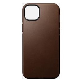 Modern Custodia in Pelle per iPhone 14 Plus Rustic Brown