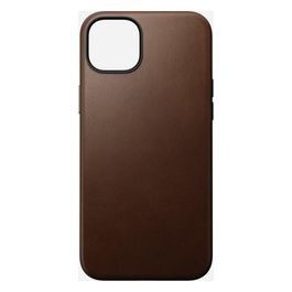 Modern Custodia in Pelle per iPhone 15 Plus Brown