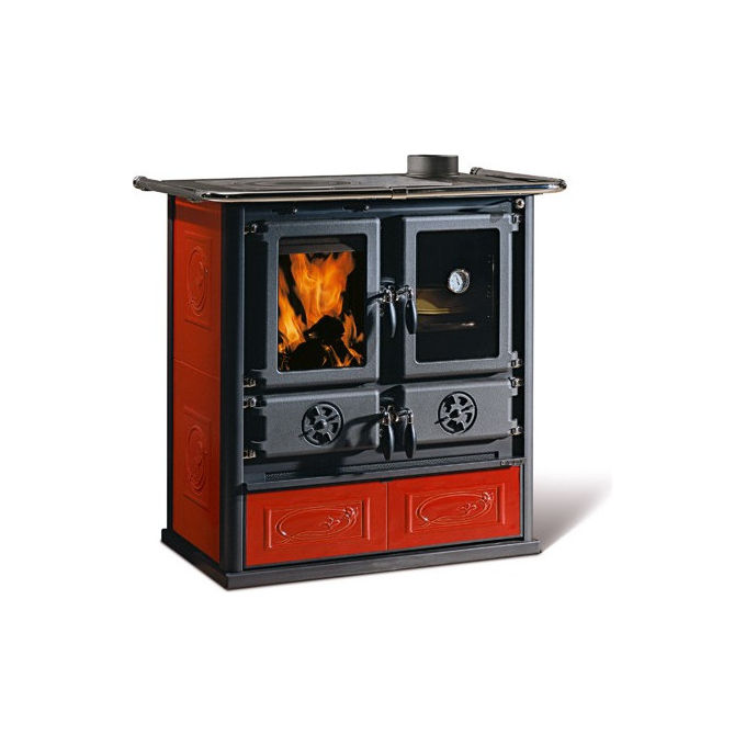 Nordica Cucina a Legna Rosetta 5.0 VST.16 In Ceramica Bordeaux