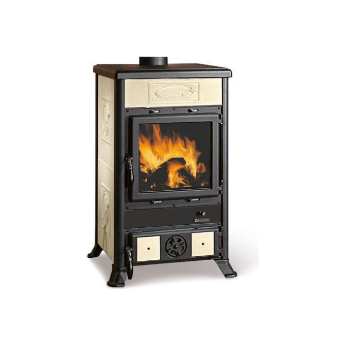 Nordica Stufa a Legna Rossella R1.16 Ceramica Liberty Panna 9 kW 258 mc