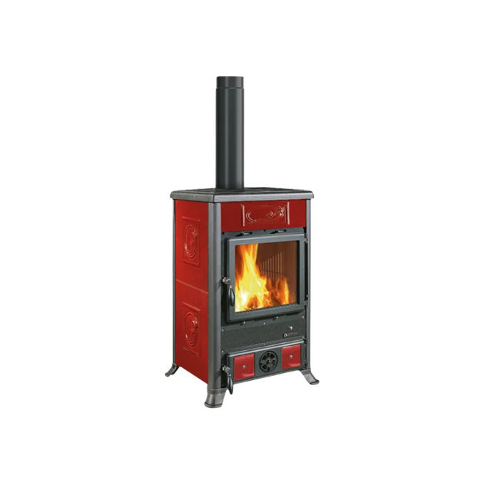 Nordica Stufa a Legna Rossella R1.16 Ceramica Bordeaux 9 kW 258 m³