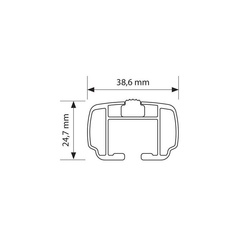 Barre portatutto Helio In-Rail M con kit Evos IA