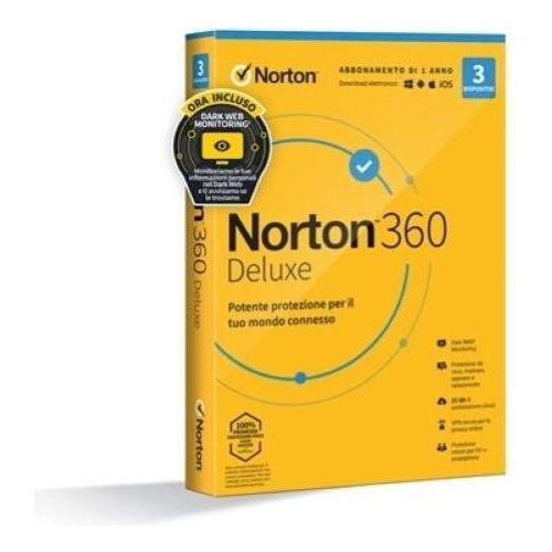 Norton 360 Deluxe 2022 25Gb It 1 User 3 Device 12mo Generic Rsp Mm Gum