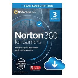 Norton 360 for Gamers Attach 3 Dispositivi 12 Mesi 50Gb