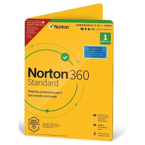 Norton N360 1 Device 12 Mesi Techbench Attach Dvd