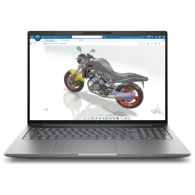 HP DK1L2ET ZBook X Notebook 16'' WUXGA Intel Core Ultra 7 356H 24GB DDR5 NVIDIA RTX 6GB 1TB SSD Win 11 Pro colore Argento