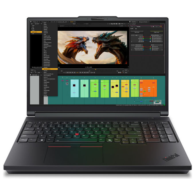 Lenovo 21RQ004KIX Notebook ThinkPad P16 Gen 3 16 pollici WUXGA Intel Core Ultra 7 255HX 32GB DDR5 SSD 1TB NVIDIA RTX PRO 1000 colore Nero