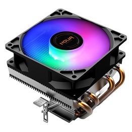 Noua Haku RGB Dissipatore di Calore TDP 280W Low Profile 4 Heatpipe per CPU Intel i7/i5/i3 Socket 1200 775 1150 1151 1155 1156 1366 AMD AM3 AM4 Cooler Cooling Fan 1800RPM da 90mm RGB Rainbow Auto