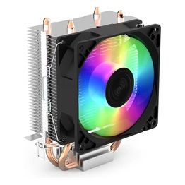 Noua Jotun Dissipatore di Raffreddamento per CPU TDP 85W 2 Tubi di Calore a Contatto Diretto Ventola da 90mm LED Arcobaleno Fissi