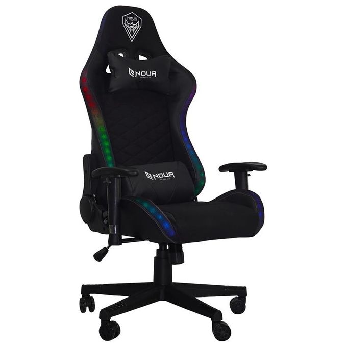 Noua Mao M5 Carbon Style RGB Sedia Gaming Braccioli 2D Schienale e Altezza Regolabile Supporto Lombare e Poggiatesta Nero