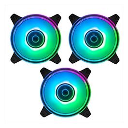 Noua Mira 3 Ventole PWM Infinity Mirror ARGB – RGB Indirizzabili Effetto Specchio Ventole per Case da 120mm 1100RPM con Fan Hub e Telecomando Sincronizzato con Scheda Madre 5V a 3 Pin