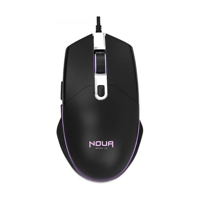 Noua Neon Mouse Gaming RGB con Cavo Usb Sensore Ottico fino a 3200 DPI 6 Pulsanti e Illuminazione a LED con 4 Colori