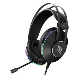 Noua Pillar Cuffie Gaming USB RGB Rainbow Over-Ear con Driver da 50mm Microfono Flessibile Omnidirezionale Audio Surround 7.1 Illuminazione Personalizzabile