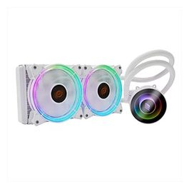 Noua Siberus TR241 ARGB Bianco Raffreddamento a Liquido CPU TDP 200W Infinity Mirror 2 Ventole PWM ARGB Silenziose Universale Intel 1200 115x 1366 2066 AMD AM5 AM4 AM3