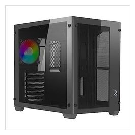 Vision Z101 Nero Case PC Gaming ATX Ventola LED ARGB Indirizzabile Struttura Doppia Camera Vetro Temperato Frontale e Laterale