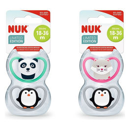 Succhietto Space Monochrome in Silicone per Bambini da 18 a 36 Mesi Confezione da 2 Pezzi