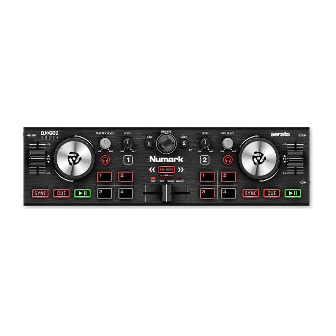 Numark Mixer DJ Portatile DJ2GO2 Touch 2 Canali Nero