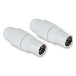 Adattatore 9/27 2 Prese Coax MM Bianco