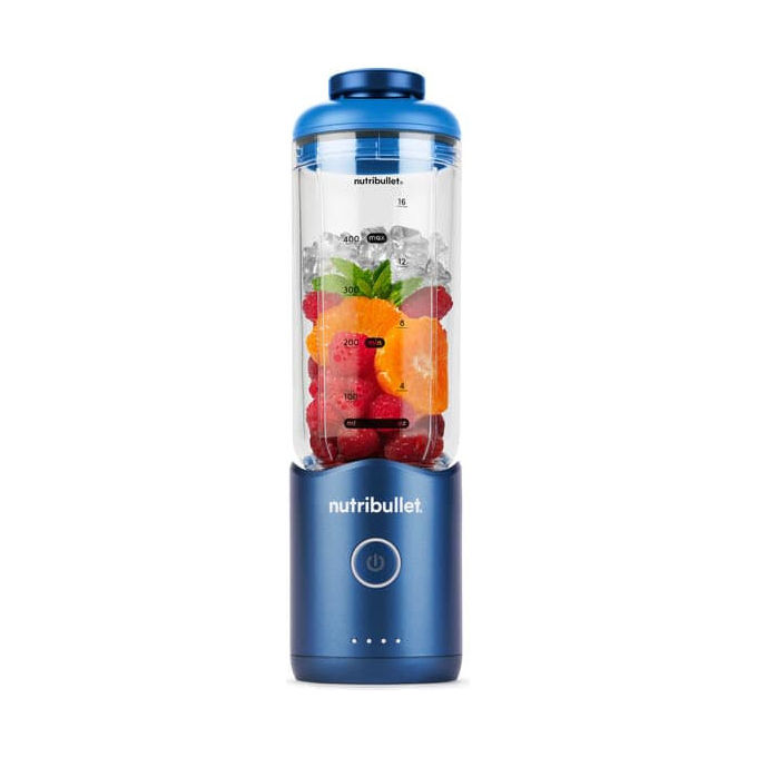 Mini Frullatore NUTRIBULLET Flex NBP013BL, Compatto e Portatile, Ricaricabile USB-C, Smoothie Maker To Go, Blu