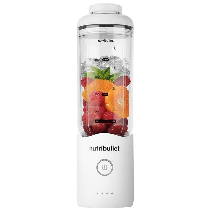 Mini Frullatore NUTRIBULLET Flex NBP013W, Compatto e Portatile, Ricaricabile USB-C, Smoothie Maker To Go, Bianco