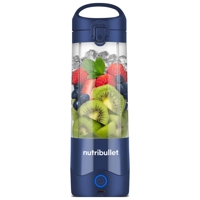 Mini Frullatore NUTRIBULLET Portable NBP003NBL, Compatto e Portatile, Ricaricabile USB-C, Smoothie Maker, Blu