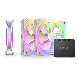 F120 RGB Duo Triple Pack - RF-D12TF-W1 - 3 ventole RGB a due lati da 120 mm con controller RGB - 20 LED indirizzabili individualmente - Flusso d'aria e pressione statica bilanciati - Bianco
