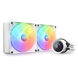 Kraken 280 RGB - Dissipatore a liquido AIO per CPU 280mm - Display LCD quadrato personalizzabile da 1.54"" per immagini - Pompa ad alte prestazioni - 2 x ventole Core RGB F140 - Nero